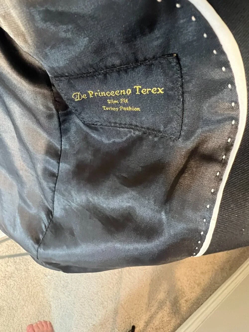 Wool Blend Blazer De Princeeno Terex Slim Fit Turkish Fashion sz 50